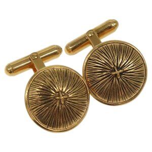 CHANEL Cuffs Metal Gold Tone CC Auth